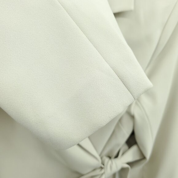 SPANX Carefree Crepe Wrap Blazer M Parchment (Cream/White) - Picture 11 of 16
